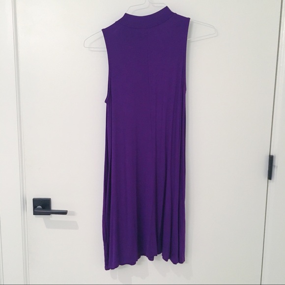 NWT Mock Neck Sleeveless Purple Dress - Picture 1 of 2